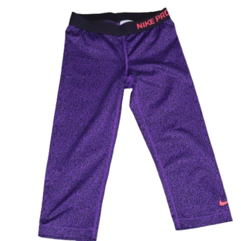 Nike Pro Dri-Fit Purple Cropped Athletic Leggings Women’s Small